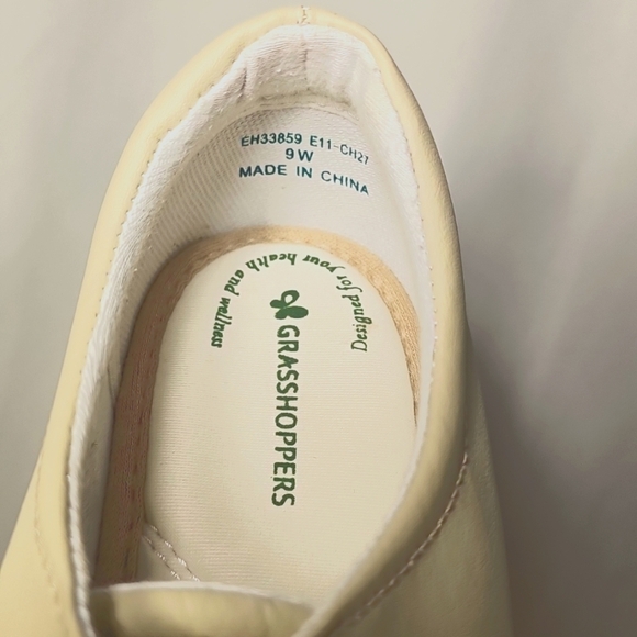 Grasshoppers Womens Tan Leather Lace-up Sneakers Size 9W - Picture 9 of 11